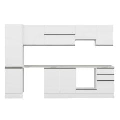 Alvinka 300X210 Cm High Gloss Mutfak Dolabı M-E80S50S50-1 High Gloss | Beyaz - Mdf