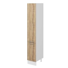 Alvinka Mutfak Modül Duz 40-H240Cm Boy Dolabı Beyaz Dore Mdf