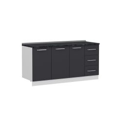 Minar 170 Cm Mutfak Dolabı Beyaz Antrasit 170-A1 -Alt Modül