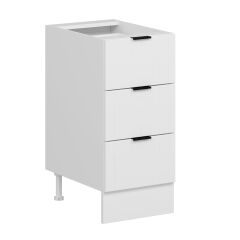 Alvinka Mutfak Modül Mbr_B Alt 3Ç Nray 40Cm Dolap Beyaz Beyaz