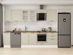 Alvinka 380X222 Cm Klasik Mebran Mutfak Dolabı Mb-E80S40S60-3 Mebran | Kumtaşı - Suntalam