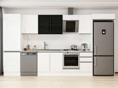 Alvinka 385X222 Cm High Gloss Mutfak Dolabı Mbb-E80B60S45-3 High Gloss | Beyaz - Suntalam