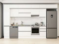 Alvinka 375X240 Cm High Gloss Mutfak Dolabı Mbb-E90B40S45-1 High Gloss | Beyaz - Suntalam