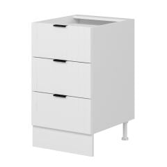 Alvinka Mutfak Modül Mbr_B Alt 3Ç 50Cm Dolap Beyaz Beyaz