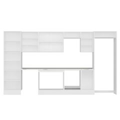 Alvinka 385X222 Cm High Gloss Mutfak Dolabı Mbb-E80B60S45-3 High Gloss | Beyaz - Mdf