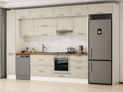 Alvinka 390X240 Cm Klasik Mebran Mutfak Dolabı Beyaz Beyaz Mbb-E90B40S60-1 Mebran | Kumtaşı - Suntalam