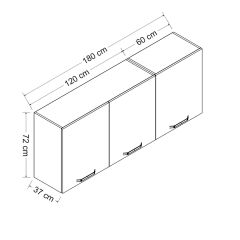 Minar 180 Cm Mutfak Dolabı Beyaz 180-B1-Üst Modül