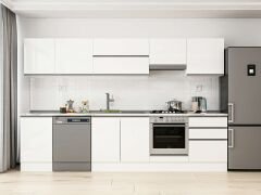 Alvinka 310X210 Cm High Gloss Mutfak Dolabı M-E80S50S60-1 High Gloss | Beyaz - Suntalam