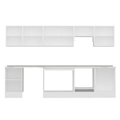 Alvinka 310X210 Cm High Gloss Mutfak Dolabı M-E80S50S60-1 High Gloss | Beyaz - Mdf