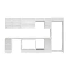 Alvinka 365X222 Cm Klasik Mebran Mutfak Dolabı Mb-E80S45S40-2 Mebran | Beyaz - Suntalam