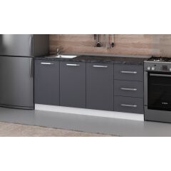 Minar 180 Cm Mutfak Dolabı Beyaz Antrasit 180-A2-Alt Modül