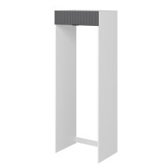 Alvinka Mutfak Modül Mbr_B 80-H222Cm Buz Dolabı Beyaz Antrasit Mdf