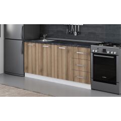 Minar 180 Cm Mutfak Dolabı Beyaz Dore 180-D2-Alt Modül