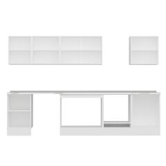 Alvinka 310X210 Cm High Gloss Mutfak Dolabı M-E80S50S60-2 High Gloss | Beyaz - Suntalam