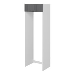 Alvinka Mutfak Modül Mbr_B 80-H240Cm Buz Dolabı Beyaz Antrasit Mdf