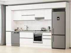 Alvinka 380X240 Cm High Gloss Mutfak Dolabı Mbb-E90B40S50-1 High Gloss | Beyaz - Mdf