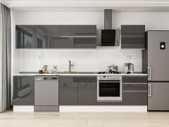 Alvinka 310X210 Cm High Gloss Mutfak Dolabı M-E80S50S60-2 High Gloss | Antrasit - Suntalam