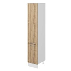 Alvinka Mutfak Modül Duz 45-H240Cm Boy Dolabı Beyaz Dore Mdf