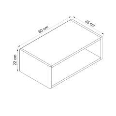 Alvinka Mutfak Modül Mbr_C Üst 1Yk 60-H22Cm Dav Dolap Beyaz Kumtaşı Mdf