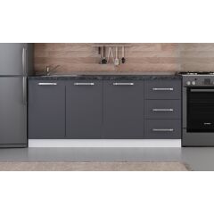 Minar 185 Cm Mutfak Dolabı Beyaz Antrasit 185-A1-Alt Modül