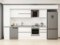 Alvinka 380X240 Cm High Gloss Mutfak Dolabı Mbb-E90B40S50-2 High Gloss | Beyaz - Suntalam