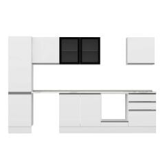 Alvinka 310X210 Cm High Gloss Mutfak Dolabı M-E80S50S60-3 High Gloss | Beyaz - Mdf