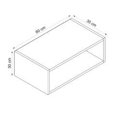 Alvinka Mutfak Modül Mbr_C Üst 1Yk 60-H30Cm Dav Dolap Beyaz Antrasit Mdf