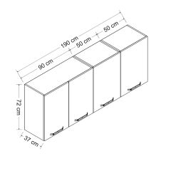 Minar 190 Cm Mutfak Dolabı Beyaz 190-B1-Üst Modül
