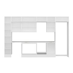 Alvinka 380X240 Cm High Gloss Mutfak Dolabı Mbb-E90B40S50-2 High Gloss | Antrasit - Mdf