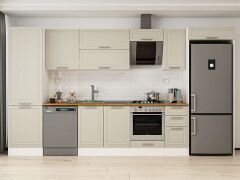 Alvinka 390X222 Cm Klasik Mebran Mutfak Dolabı Mbb-E90B60S40-2 Mebran | Kumtaşı - Suntalam