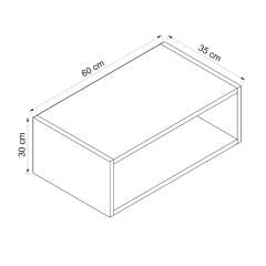 Alvinka Mutfak Modül Mbr_C Üst 1Yk 60-H30Cm Dav Dolap Beyaz Beyaz Mdf