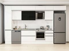 Alvinka 380X240 Cm High Gloss Mutfak Dolabı Mbb-E90B40S50-3 High Gloss | Beyaz - Suntalam