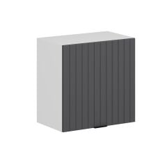 Alvinka Mutfak Modül Mbr_B Üst 1Dk1R 60-H60Cm Dolap Beyaz Antrasit Mdf