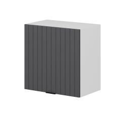 Alvinka Mutfak Modül Mbr_B Üst 1Dk1R 60-H60Cm Dolap Beyaz Antrasit Mdf