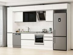 Alvinka 380X240 Cm High Gloss Mutfak Dolabı Mbb-E90B40S50-3 High Gloss | Beyaz - Mdf