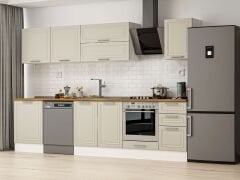 Alvinka 305X210 Cm Klasik Mebran Mutfak Dolabı M-E80S60S45-2 Mebran | Kumtaşı - Suntalam