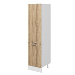 Alvinka Mutfak Modül Duz 50-H210Cm Boy Dolabı Beyaz Dore Mdf