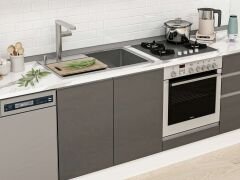 Alvinka 400X222 Cm High Gloss Mutfak Dolabı Mbb-E80B60S60-2 High Gloss | Antrasit - Mdf