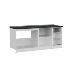 Minar 195 Cm Mutfak Dolabı Beyaz Antrasit 195-A1-Alt Modül