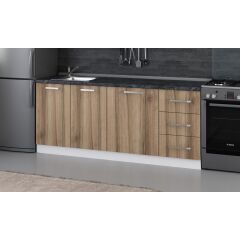 Minar 195 Cm Mutfak Dolabı Beyaz Dore 195-D1-Alt Modül