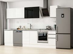 Alvinka 300X210 Cm High Gloss Mutfak Dolabı M-E80S60S40-3 High Gloss | Beyaz - Suntalam