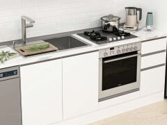 Alvinka 370X222 Cm High Gloss Mutfak Dolabı Mb-E90S40S40-1 High Gloss | Beyaz - Mdf