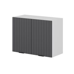 Alvinka Mutfak Modül Mbr_B Üst 2Dk1R 80-H60Cm Dolap Beyaz Antrasit Mdf