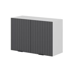 Alvinka Mutfak Modül Mbr_B Üst 2Dk1R 90-H60Cm Dolap Beyaz Antrasit Mdf