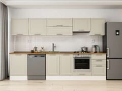 Alvinka 310X210 Cm Klasik Mebran Mutfak Dolabı M-E80S60S50-1 Mebran | Kumtaşı - Suntalam