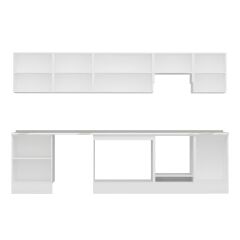 Alvinka 310X210 Cm Klasik Mebran Mutfak Dolabı M-E80S60S50-1 Mebran | Kumtaşı - Suntalam