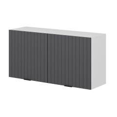 Alvinka Mutfak Modül Mbr_B Üst 2Dk1R 120-H60Cm Dolap Beyaz Antrasit Mdf