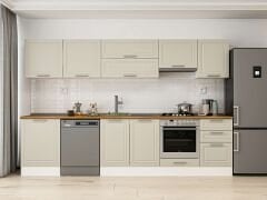 Alvinka 310X210 Cm Klasik Mebran Mutfak Dolabı M-E80S60S50-1 Mebran | Kumtaşı - Mdf