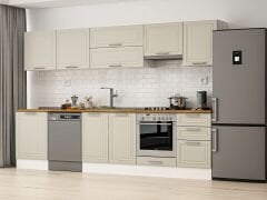 Alvinka 310X210 Cm Klasik Mebran Mutfak Dolabı M-E80S60S50-1 Mebran | Kumtaşı - Mdf