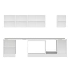 Alvinka 305X210 Cm High Gloss Mutfak Dolabı M-E80S60S45-2 High Gloss | Beyaz - Mdf